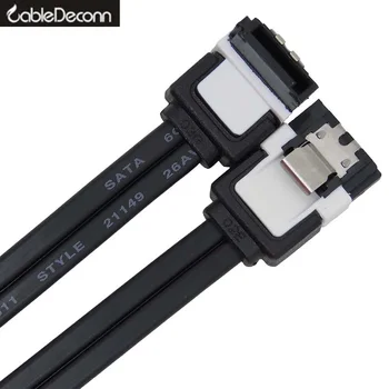 

sata cable 2PCS SATA III (3) 6gbps Data Cable HDD SSD Cable 7Pin Black 40CM