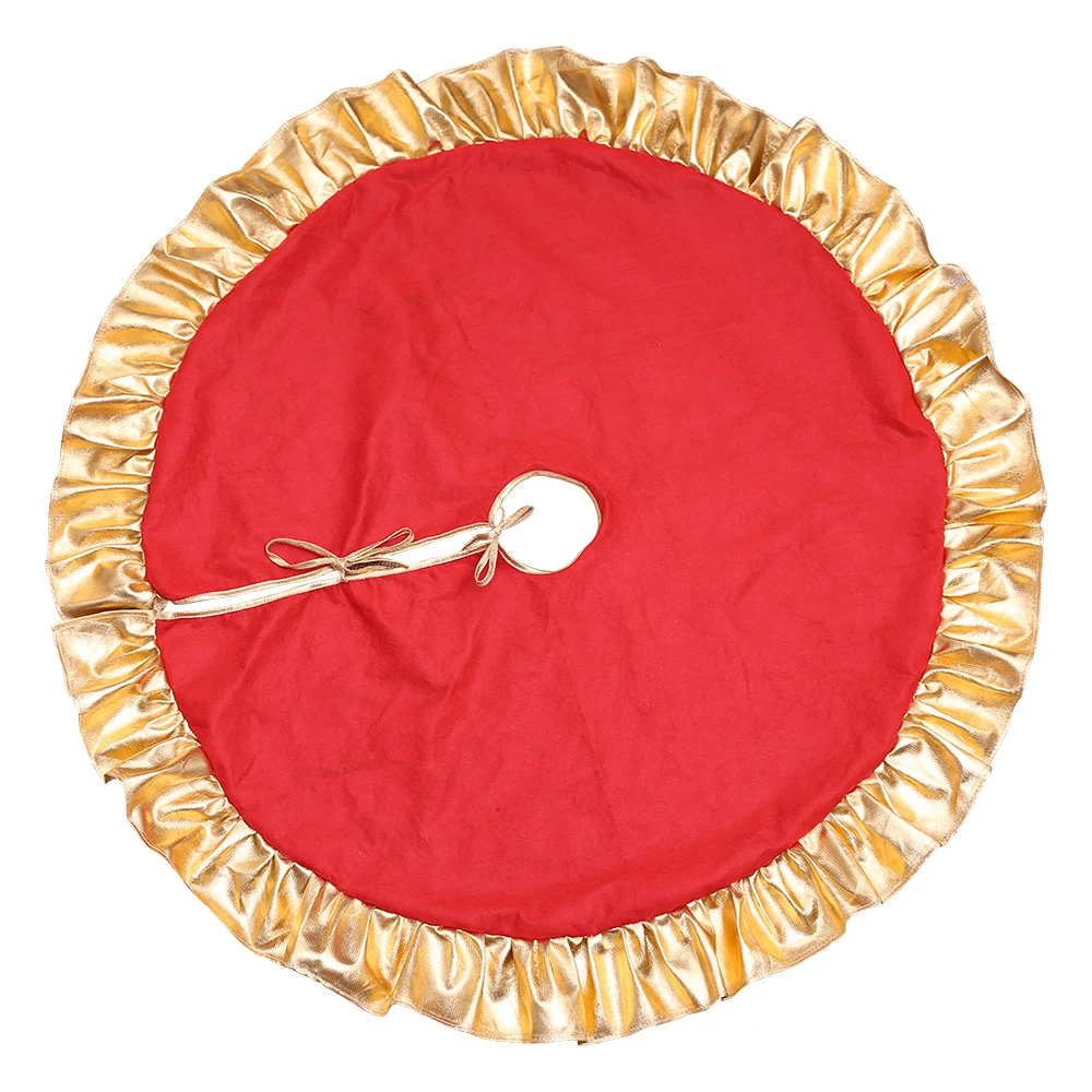 Faux Fur Christmas Tree Skirt Snowy White Tree Skirt for Christmas Decorations (5)