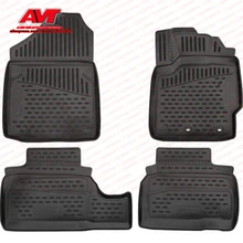 Floor mats for Toyota Vitz Vitz(130) 2010- sedan 4 pcs rubber rugs non slip rubber interior car styling accessories