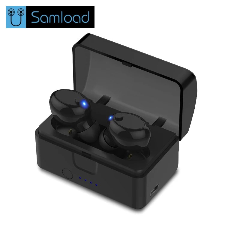 

Samload Bluetooth Earphone EB10 TWS True Wireless Earbuds Bluetooth 4.0 Stereo Earphones With Charger Box Portable