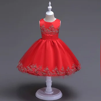 

2017 Kids Wedding Summer Party Dresses For Girls Birthday Princess Costume Children Toddler Elegant Vestido 3 6 8 10 12 years
