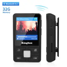 MP3 Player 32GB with BT 4.1 Supports TF up to 128GB, HIFI Sound and Touch Button Music Player Display 1.5 inch for Sport Video