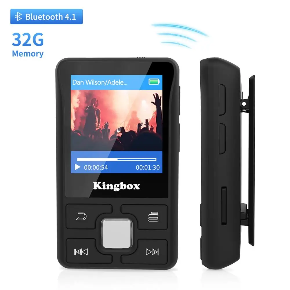 

MP3 Player 32GB with BT 4.1 Supports TF up to 128GB, HIFI Sound and Touch Button Music Player Display 1.5 inch for Sport Video