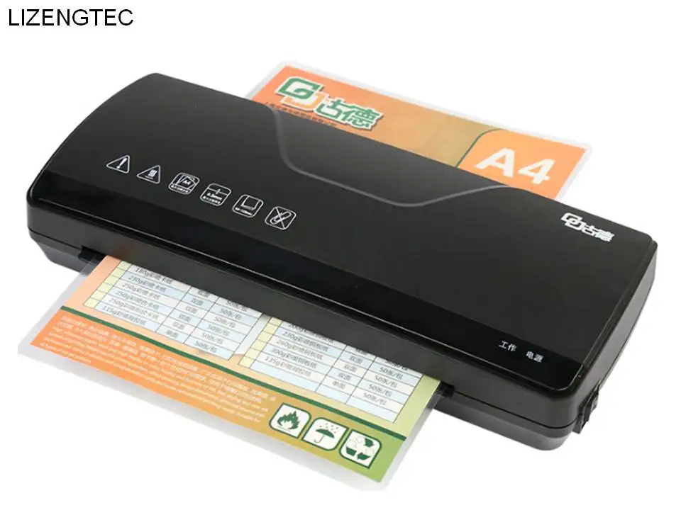 

Free Shipping LIZENGTEC New Professional Office Hot and Cold Fast Warm-Up Roll Laminator Machine for A4 Paper Document Photo
