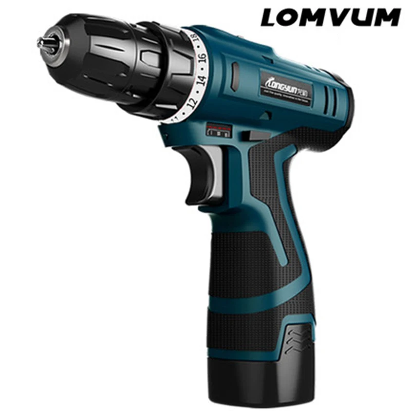 LOMVUM Hot Sale Electric Screwdriver Multifunction Lithium Battery Electric Drill WaterProof Rechargeable Mini Cordless Drill.