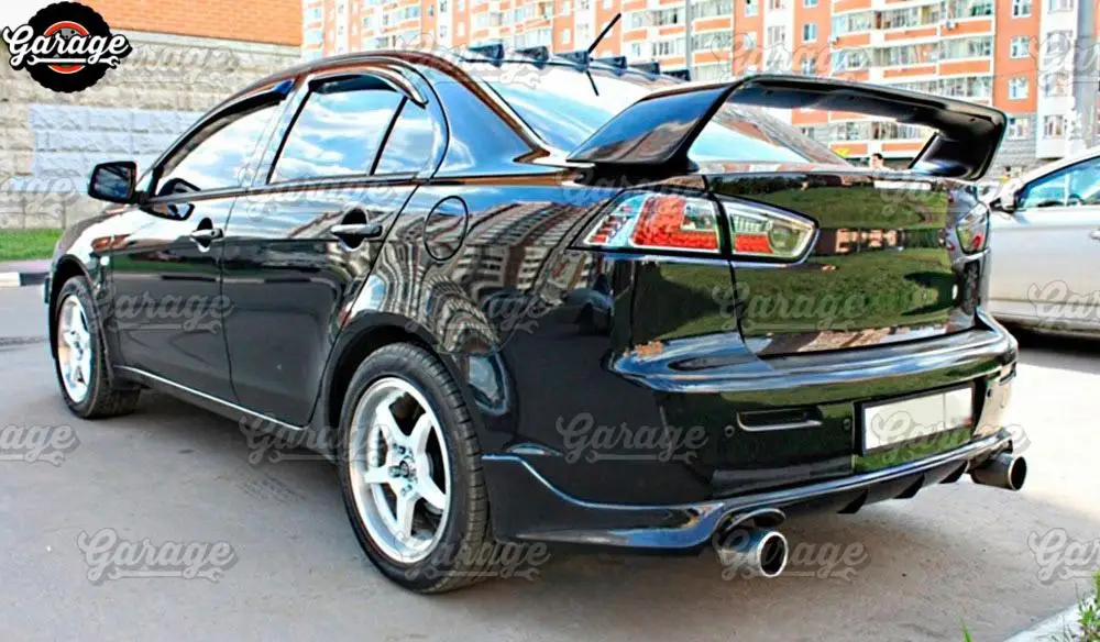 Спойлер на крыше с шестью плавниками для Mitsubishi Lancer 10 2007- ABS пластик навес Аэро крыло украшение автомобиля Тюнинг стиль