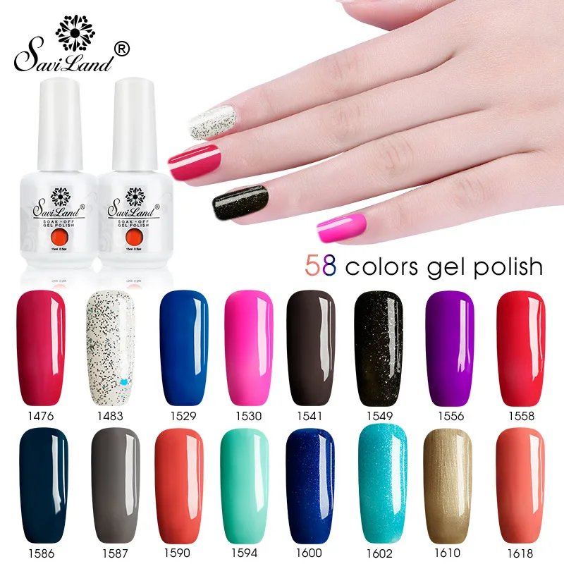 

Saviland 15ml gelpolish nail gel soak off gel lacquer nail varnishes manicure removal of the gel varnish