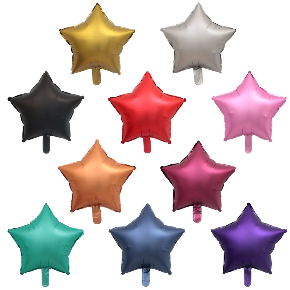 

5pcs 18 inch Chrome metal balloon Heart Star Round matte helium balloon Wedding party decor Supplies birthday balloons shower