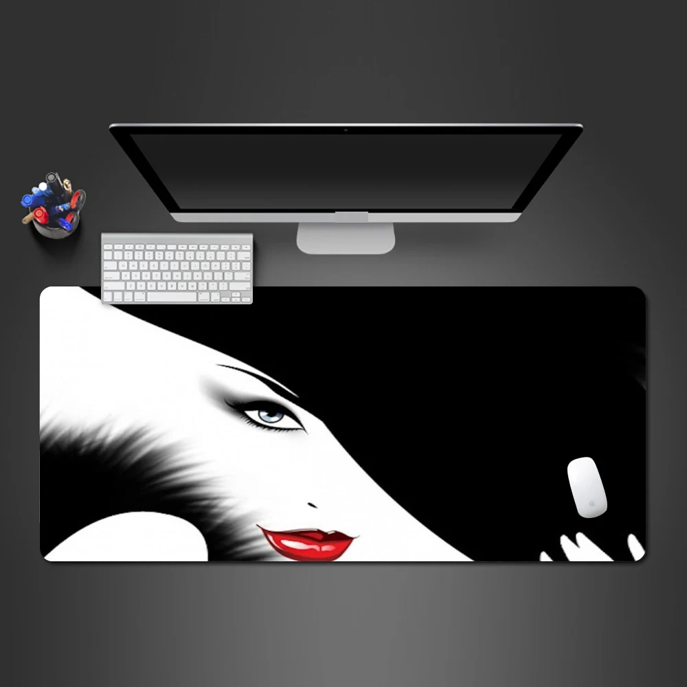 

Super Hot New Fashion Girl Mouse Pad High Quality Rubber PC Gaming Computer Keyboard Game Mats To Girlfriend Fashion Gifts