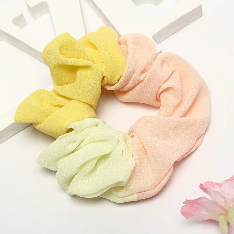 

1PCS Women Explosion style multicolor color matching Hairband Fashion Solid Hair Elastic Hair Rubber Bands Girls solid Hair