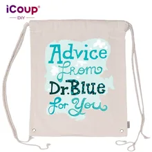 ICoup синий-каракули случайные складной Брезентовый мешок
