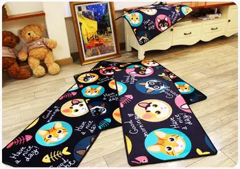 

40*60CM/50*80CM/50*120CM cartoon cat dog carpet rug floor mat plush doormat carpet bay window pet mat decorative anti slip