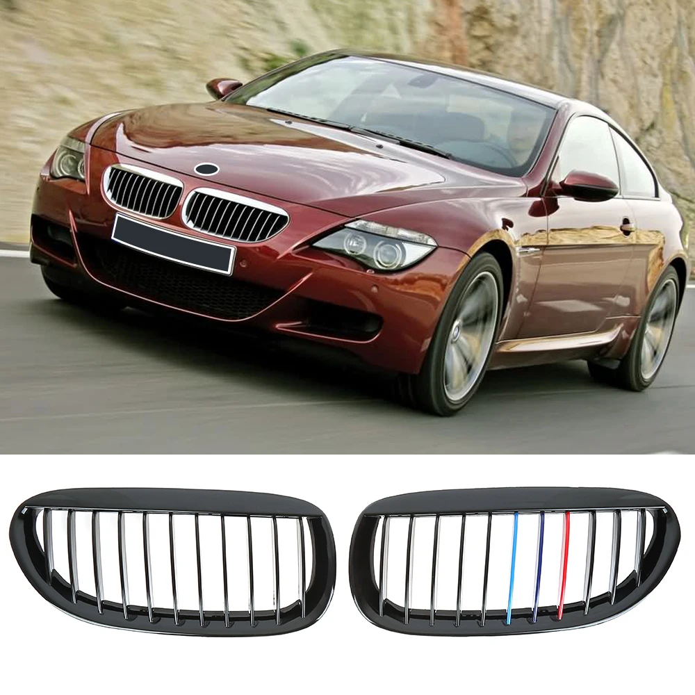 Высокое качество замена спереди глянцевый черный широкий почек решетка для капота для BMW 6 серии E63 E64 2004-2010 м стиль решетки