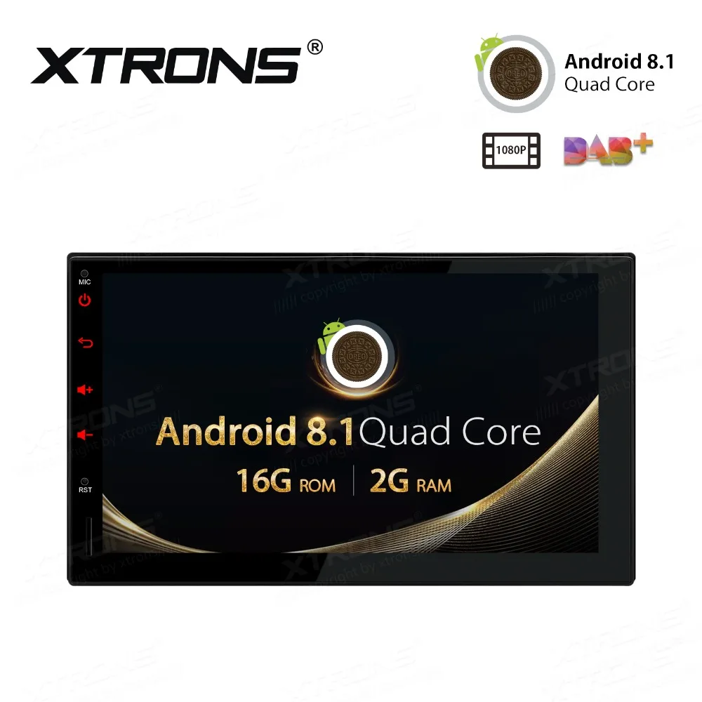 

XTRONS Universal 7" Head Unit Android 8.1 Car Multimedia Player Radio Stereos 1080p Video Steering wheel GPS RCA OBD NO DVD