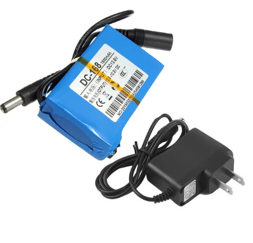 DC 12V 1800 мА/ч Батарея блок батарей 12В Перезаряжаемые литий ионный пакет уличный