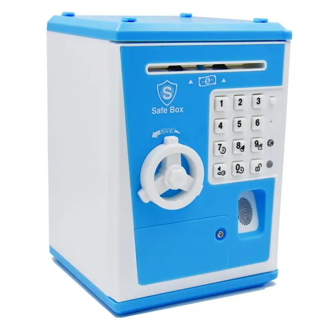 2019 New Creative Fingerprint Electronic Piggy Bank ATM Password Money
