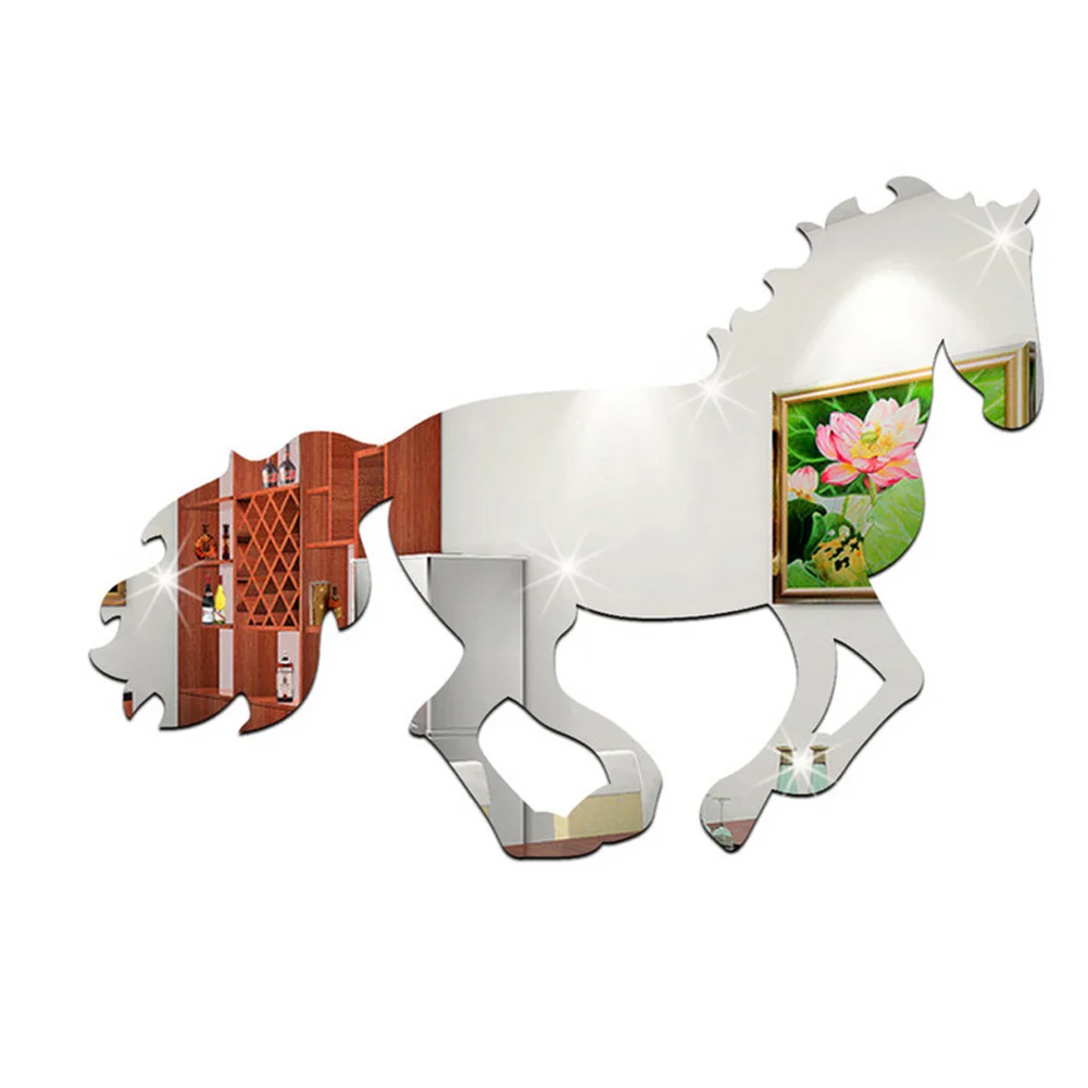 Fashion Horse Mirror Style Removable Decal Vinyl Art Wall Sticker Home