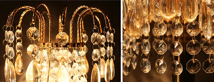 Candeeiros de Mesa de Cristal de Luxo Lâmpada de Cabeceira Decoração de Casamento Europeu Moderno Criativo Quente Princesa Quarto Moda Lâmpadas 9 Lâmpada de Cabeceira Moda Decoração de Casamento Lâmpadas