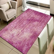 Else винтажный фиолетовый белый дамасский пуфик 3d принт Нескользящая микрофибра для гостиной декоративный современный моющийся коврик