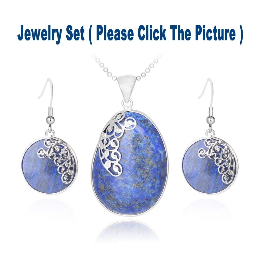 CSJA, популярное ожерелье с подвеской из лазурита, овальное винтажное синее ожерелье с подвеской в форме капли воды, Женские Ювелирные изделия для исцеления, подарок F320