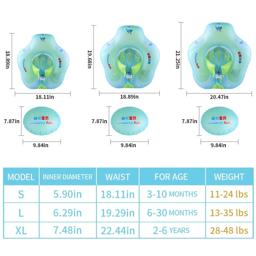 Бесплатная плавание ming Baby Надувной Матрас кольцо дети талии надувные игрушки для бассейнов для ванной и бассейнов Плавание Тренер 3-30