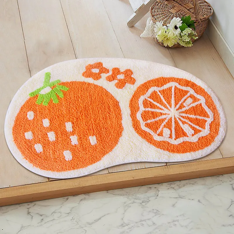 Top Sale Cute Fruits Shape Floor Mats Non Slip Parlor Bathroom Carpet