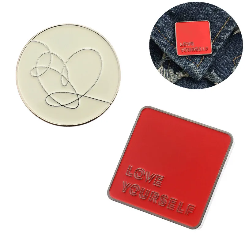 

KPOP Love Yourself World Tour Seoul Concert Brooches Metal Brooch Pin MD Badge For Clothes Hat Backpack HF153