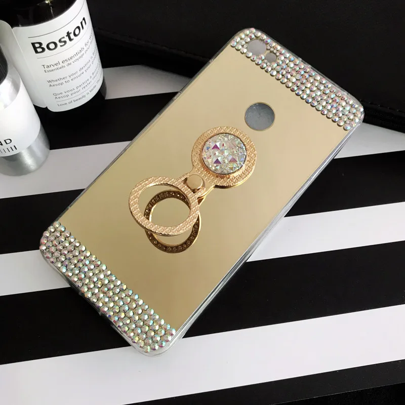 Чехол для мобильного телефона Xiaomi note 2 3 4 4X с зеркальным кольцом и кронштейном 5 5A |