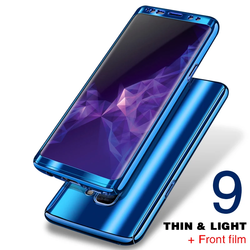 Full Body Laser Plated 360 Phone Case For Samsung Galaxy S7 Edge S8 S9 Plus Cover Note 8 9 A5 J5 2017 2018 Cases Accessory |