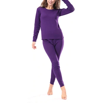 

Women Winter Soft Brushed Thermal Underwear Set Top T-shirt + Long Pants
