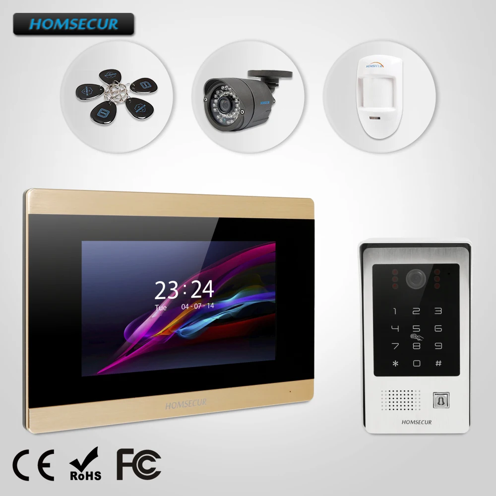 

HOMSECUR 7" Wired Video Door Phone Intercom System+RFID Access for House/Flat BC091+BM715-G
