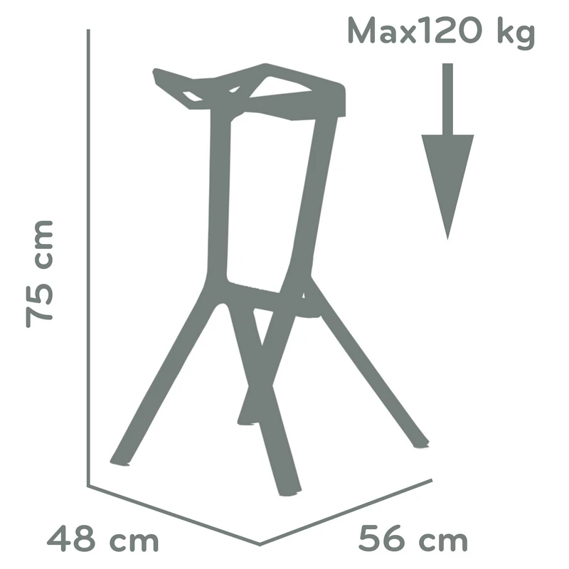 95193 Barneo N-228 пластиковый кухонный высокий барный стул черный металлический каркас мебель для кухни дизайнерский стул барный для высокой барной стойки стул для современной кухни по России