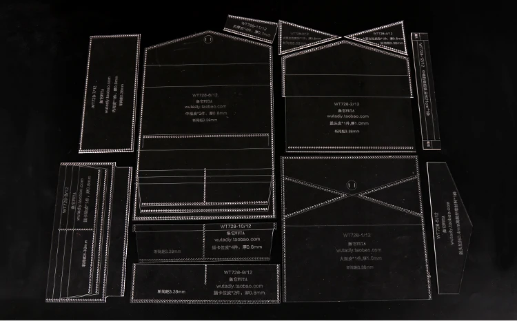 WUTA 728 клатч-конверт, кошелек акриловый шаблон, кожаный узор, сделай сам, Длинный кошелек, женский клатч, кошелек, кожаные инструменты для рукоделия
