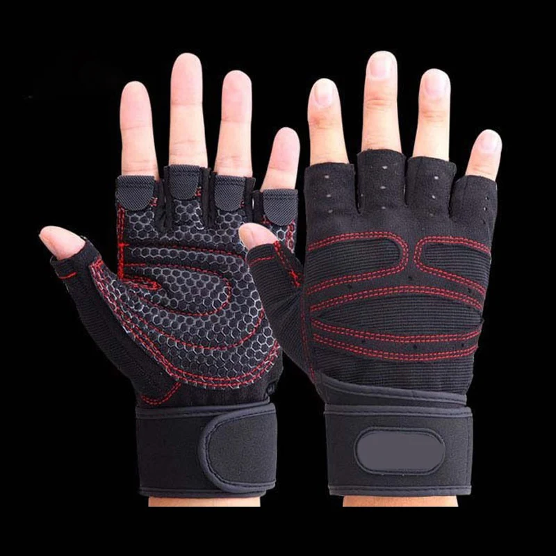 M-XL Gym Gloves Heavyweight Sports Exercise Weight Lifting Gloves Body Building Training Sport Fitness Gloves