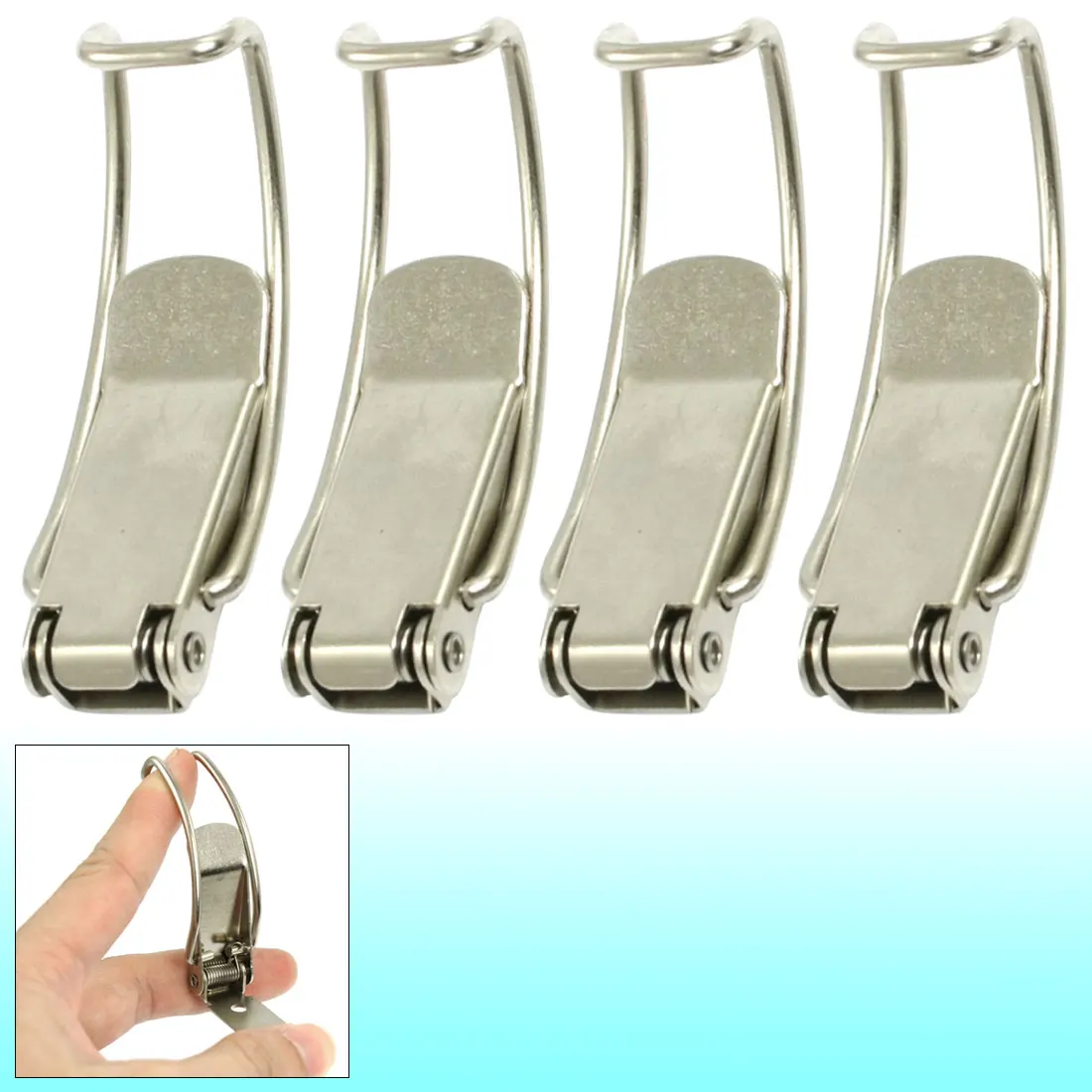 

UXCELL Box Chest Case Spring Loaded Silver Tone Draw Toggle Latch 4Pcs Spring Latches with Excellent Anti-Corrosion Properties