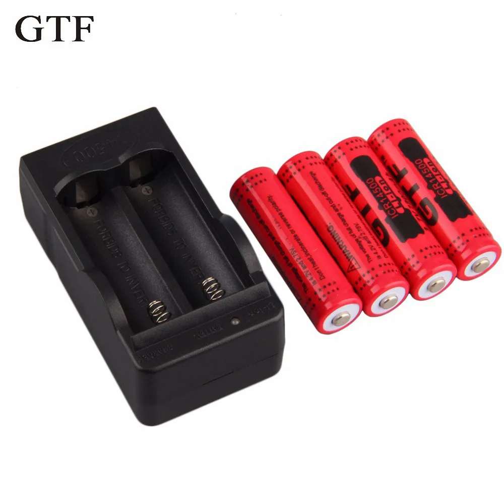

GTF 14500 lithium batteryLi-ion 3.7 V 2800mAh 4PCS + battery charger