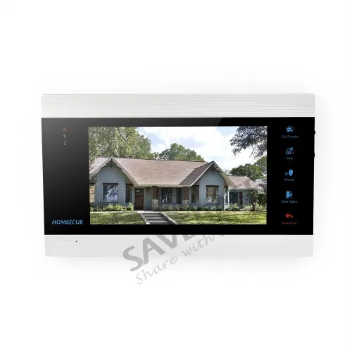 HOMSECUR " проводной видео домофон телефонный звонок системы 1.3MP с серебряной камерой BC121HD-1S+ BM705HD-B