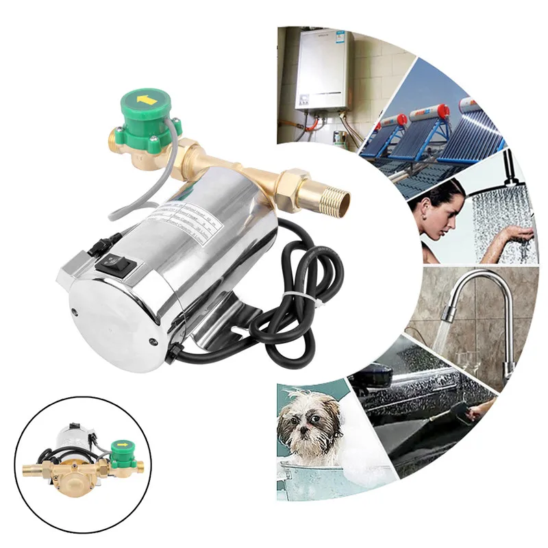 

Wolike Stainless Steel 90W 110V 60Hz US Plug Automatic Home Shower Washing Machine Water Booster Pump