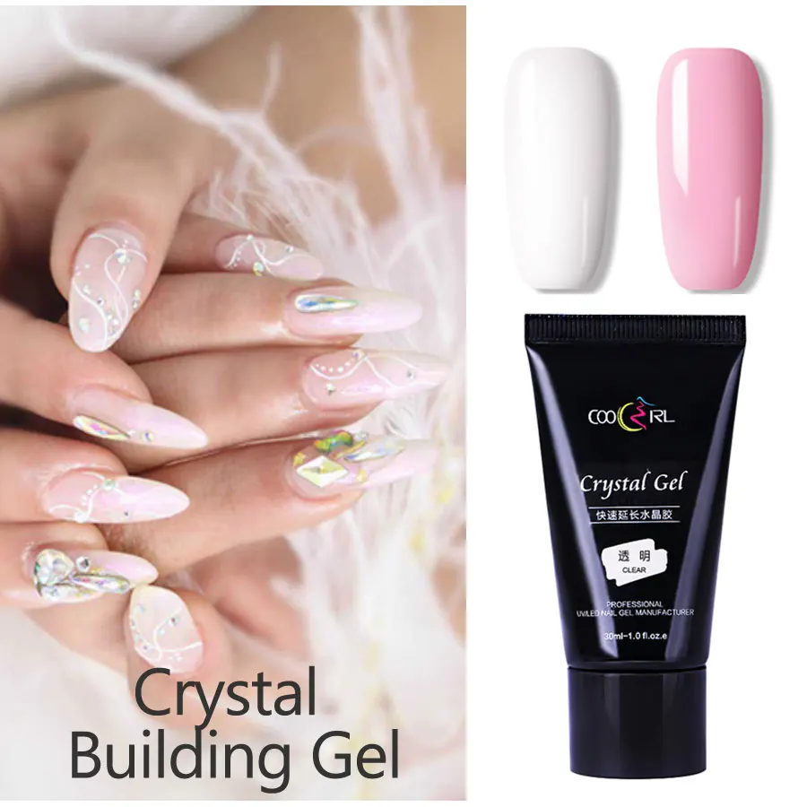 30ml Poly Jelly Gel Finger Extension Crystal Camouflage Gel UV LED Hard