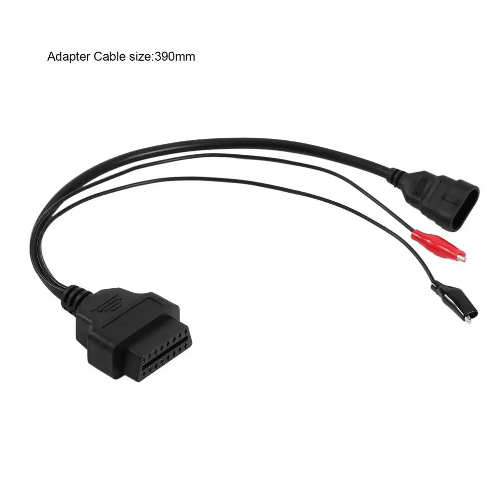 

New Aluminum Alloy 3 Pin OBD2 To 16 Pin Adapter Diagnostic Cable For Fiat Alfa Romeo Lancia Connector cable for Fiat