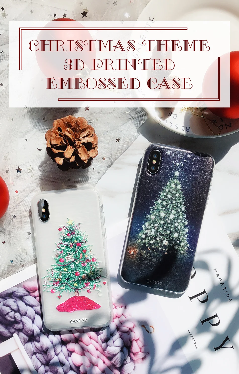 CASEIER год чехол на айфон 8 7 6S 6 5S Рождество телефон случаях Case чехол для iPhone 8 7 6S 6 Plus X XS Max XR мягкая обложка для iPhone 6 6S 7 8 Plus 11 Pro Max 11 Case