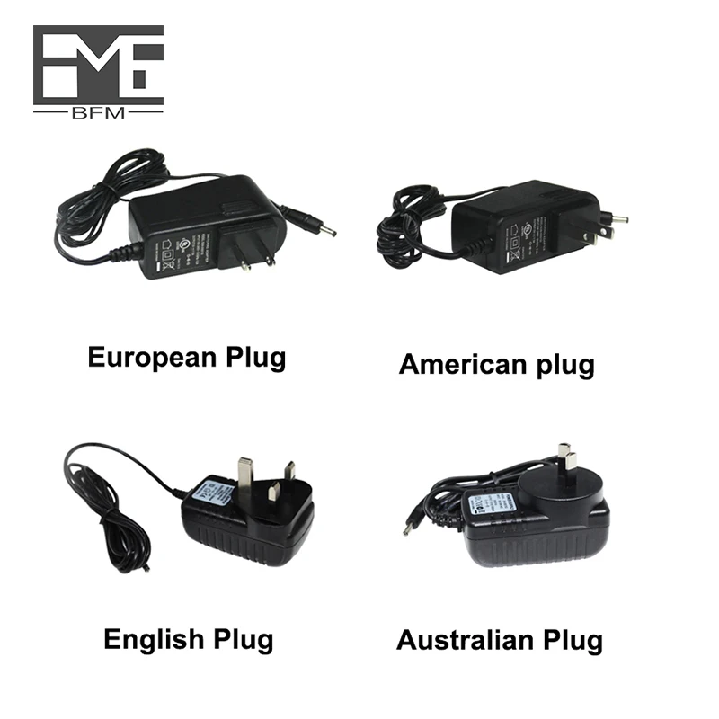 

BFMore CCTV System Power Adapter AC 100~240V 50/60Hz Input to DC 12V 2A 2000MA Output + US/EU/UK/AU Standard Can choice