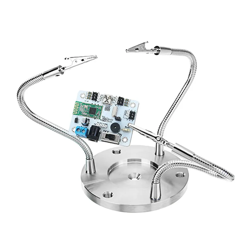 

Universal Metal Base 3 Flexible Arms Soldering Station PCB Fixture Helping Hand Third Hand Welding Tools