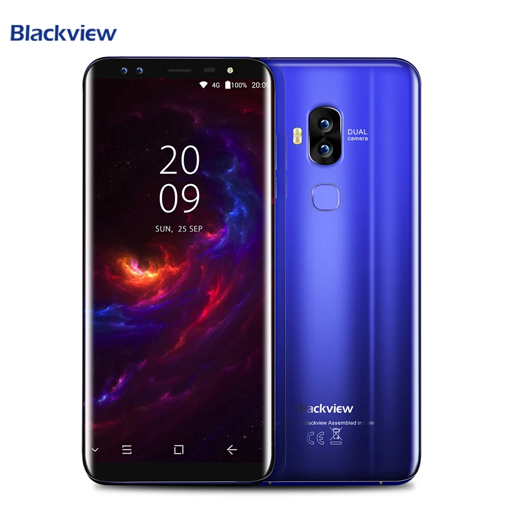 Blackview S8 4 ГБ 64 сотовый телефон четыре камеры смартфона 5 7 дюймов MT6750T Octa Core 1440*720 г LTE
