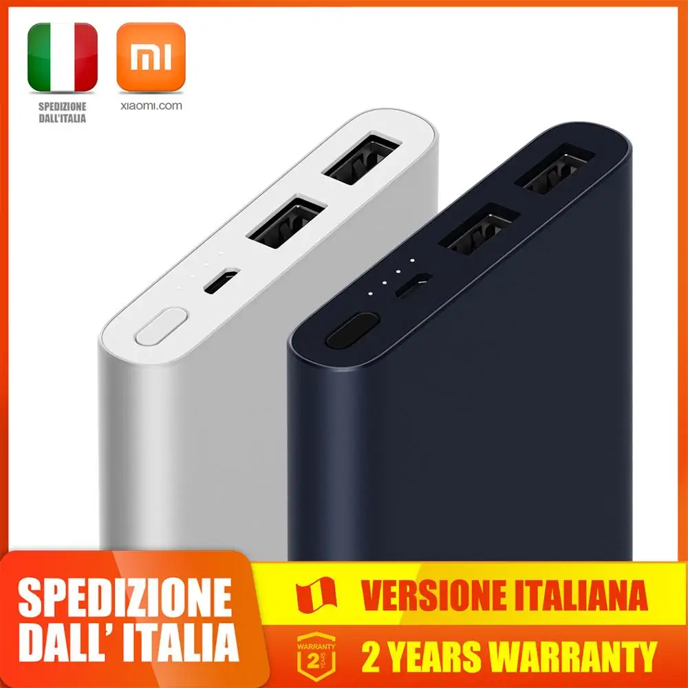  Xiaomi 10000 mAh mi Power Bank 2S salida Dual USB carga rápida de dos vías en batería de polímero d