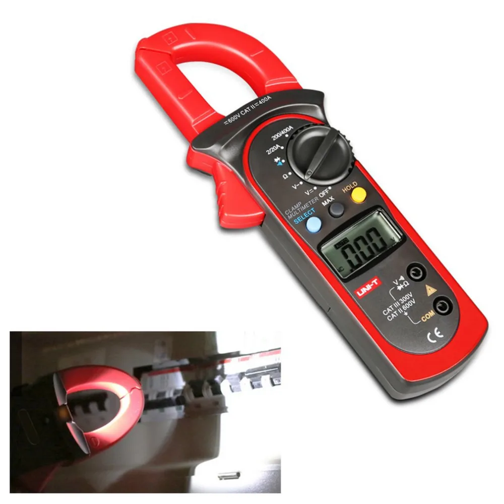 Digital LCD Clamp Ammeter DC AC Voltmeter Resistance Meter Measuring