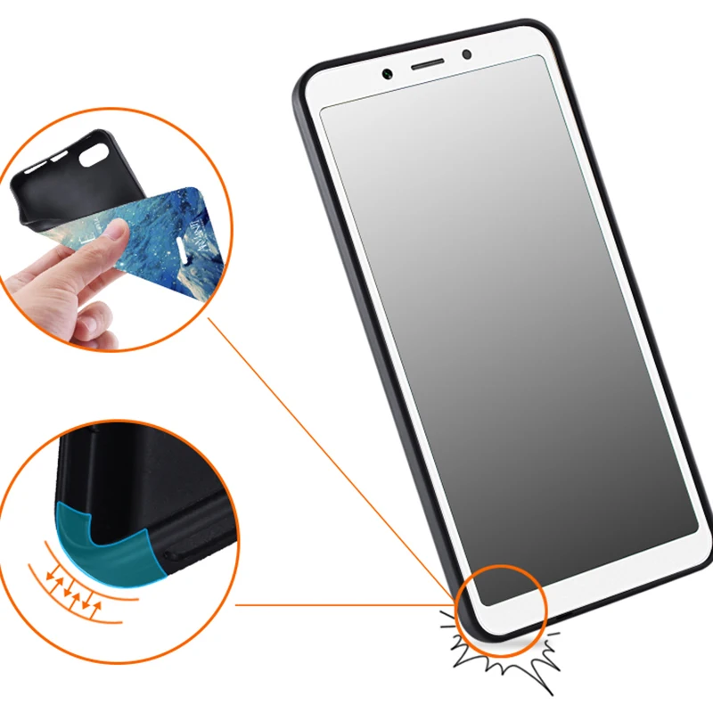 Xiaomi Redmi 6a Case Original Cover for Xiaomi Redmi 6a Case Bag Redmi 6a Cover Skin Wolf Fish Skull Fundas 100% 1