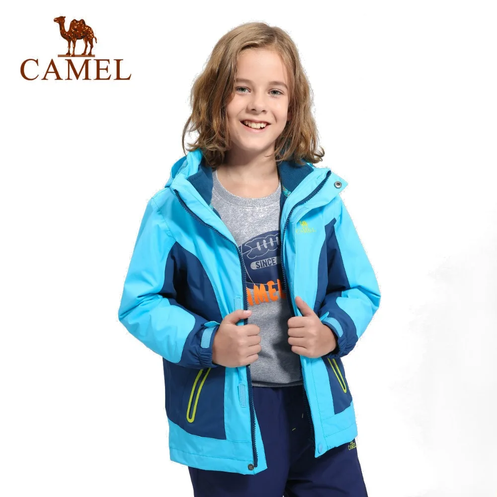 

CAMEL Children's Lightweight Outdoor Jacket Quick Dry Autumn Winter 3 in 1 Windproof Waterproof Camping Hiking Jacket