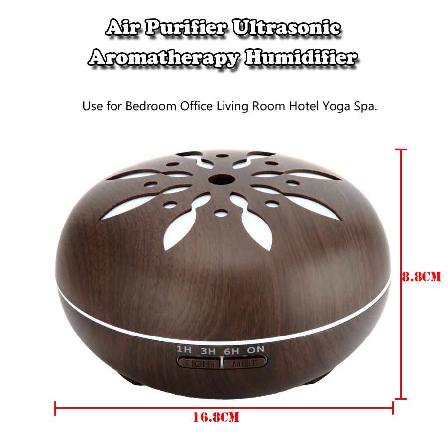 Günstig Aroma Öl Diffusor Elektrische Luftbefeuchter mit 7 Farbwechsel LED Licht Ultraschall Kühlen Nebel Maker Ätherisches Öl Diffusor