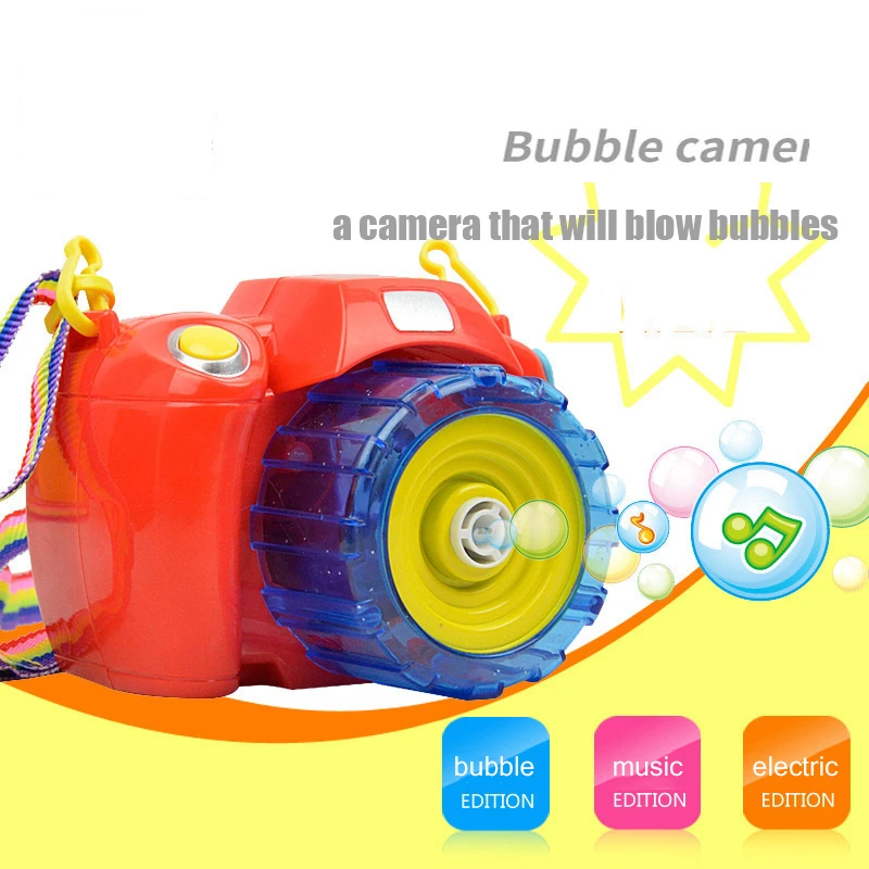 Hot Sale Bubble Camera Machine Funny Outdoor Game Musical Bubbles
